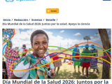 Día Mundial de la Salud 2026:                                        Juntos por la salud. Apoya la ciencia                                                                     Que hacemos en AVepae?